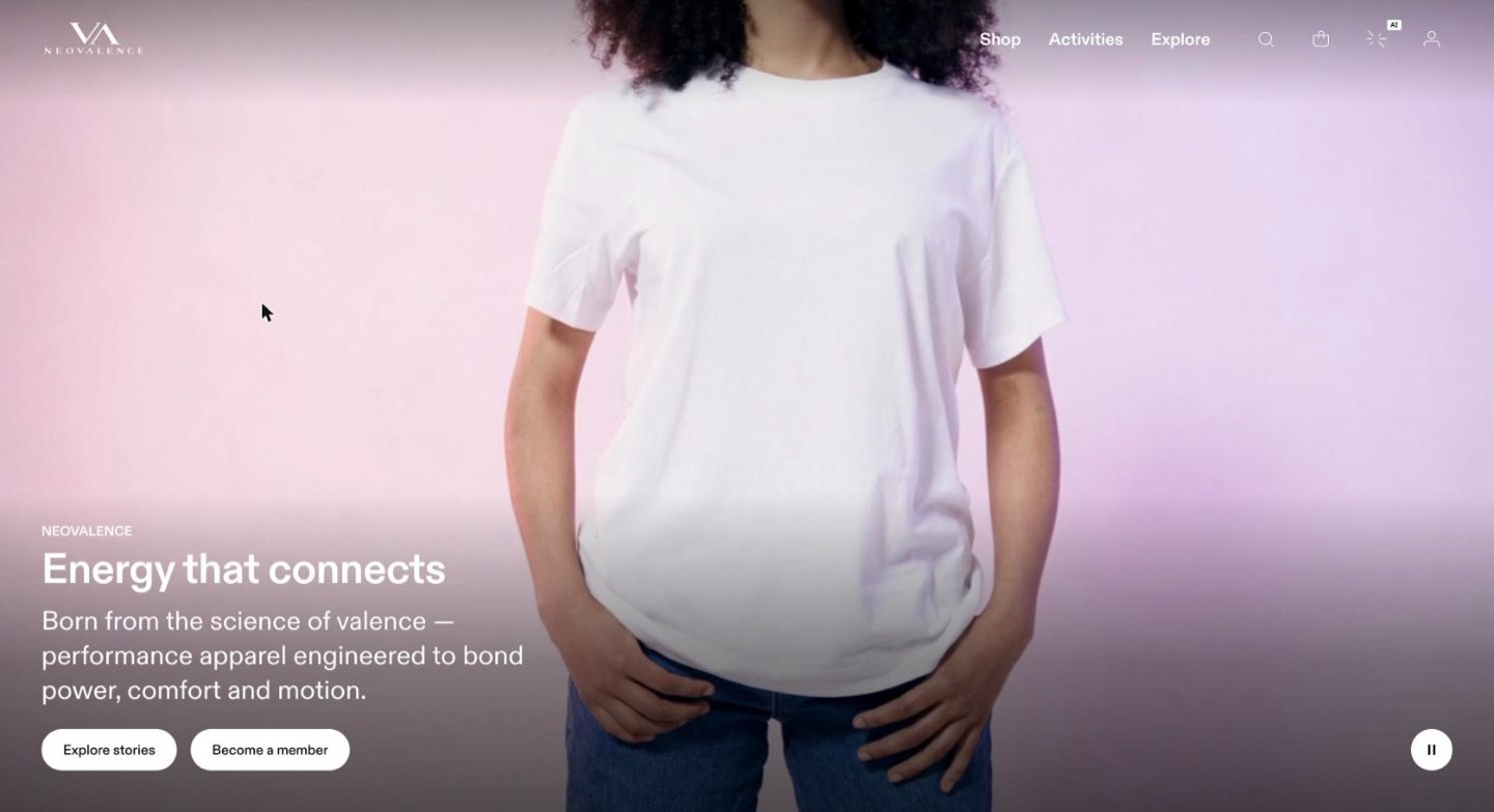 Neovalence — apparel e-commerce website design